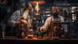 © musa - Barista making coffee, AI generated Image
