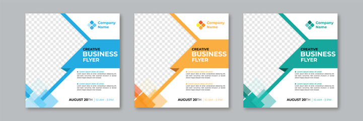 Wall Mural - business social media post banner template. editable template post for social media ad. instagram te