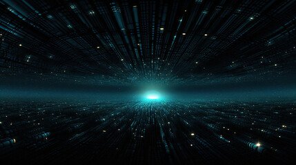 abstract binary technology background.Generative Ai