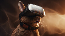 Rabbit Wearing Vr Headset Innovation Virtual Reality