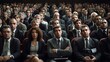 © VERTEX SPACE - group of businesspeople attending a conference Diverse men and women attending a conference in a convention center,ai generate
