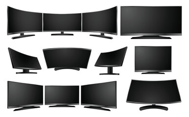 Wall Mural - realistic of tv led lcd isolated or lcd plasma wide screen tv mockup. 3D Render