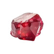 red sapphire isolated on white
