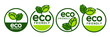 © IQ art_Design - Set of eco friendly icons. Ecologic food stamps. Organic natural food labels.