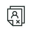 Blacklist isolated icon, sanction stop list vector icon with editable stroke
