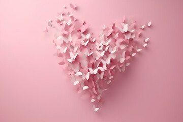 Poster - pink and white hearts made by midjourney