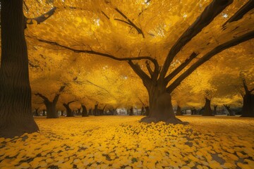 Canvas Print - autumn in the park made by midjourney