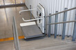 Stair lift for the disabled  or handicapped. The special Elevator for the disabled wheel chair.