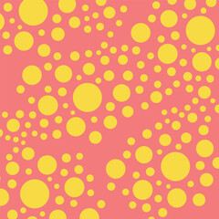 Wall Mural - 
pink and yellow abstract dots pattern suitable for fabric printing