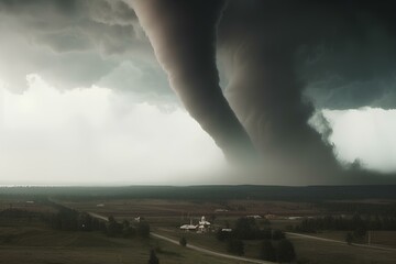 Wall Mural - rainbow over the storm made by midjourney	