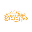 © zmiter - White goodbye summer vector concept text label or sticker isolated on white background. Goodbye summer concept illustration