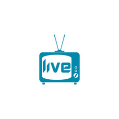 Sticker - Live tv icon isolated on transparent background