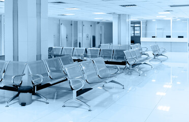 Wall Mural - Hospital waiting room with many chairs