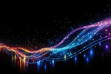 Wall Mural - Abstract futuristic technology background. light line design Generative AI