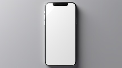 Canvas Print - Phone screen mock up on gray background PSD with clipping path. Mockup image