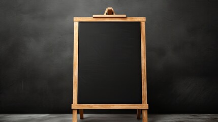 Fototapete - Restaurant menu mockup with empty blackboard and copy space