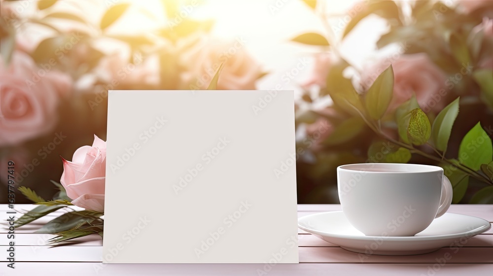 White card mockup with clipping path for various wedding purposes ...