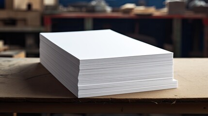 Leinwandbilder - Stack of business cards with no print on the back. Mockup image