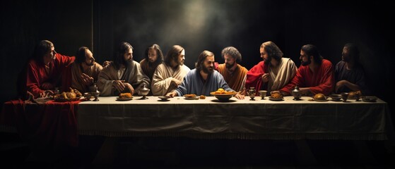 The Last Supper of Jesus Christ and his followers