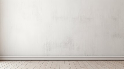 Leinwandbilder - White cement building with closed wooden door and blank space for artwork. Mockup image
