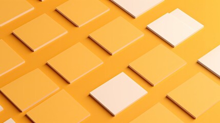 Leinwandbilder - Flat lay of business cards on a color background providing copy space for text. Mockup image