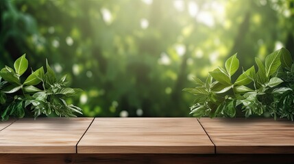 Aufkleber - Product display concept with eco friendly interior d cor Leaf shadow and indoor green plant foreground panoramic banner mockup