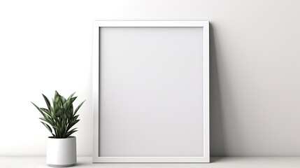 Sticker - Empty frame template on a wall for interior design. Mockup image