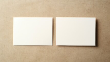 Poster - Blank paper cards with mock up space on neutral background perfect for spring summer businesses. Mockup image