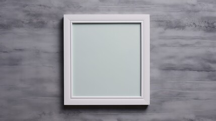 Sticker - Square artwork template displayed in an interior design with a blank mockup frame on the wall