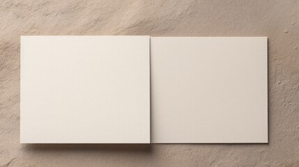 Poster - Blank paper cards with mock up space on neutral background perfect for spring summer businesses . Mockup image