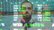 © DC Studio - Focused businessman using augmented reality visualization, analyzing stock market charts and statistics graphs, close up. Investor seeking trading strategies and investment opportunities