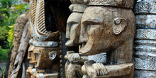 Handmade Wooden Traditional Antic Sculture From Sumba Island In Indonesia