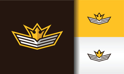 Wall Mural - wing crown e sport logo