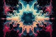 abstract cymatics design in a vibrating liquid