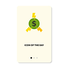 Canvas Print - Dollar money flat vector icon. Green coin isolated. Money concept. Vector illustration symbol elements for web design and apps