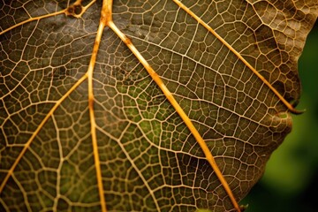 Canvas Print - intricate network of veins in a leaf