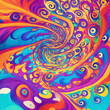 © Madele - Abstract rainbow color swirl illustration background