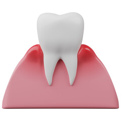 gingivitis and healthy teeth 3D rendering