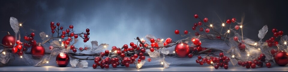 Canvas Print - A group of red and white christmas ornaments