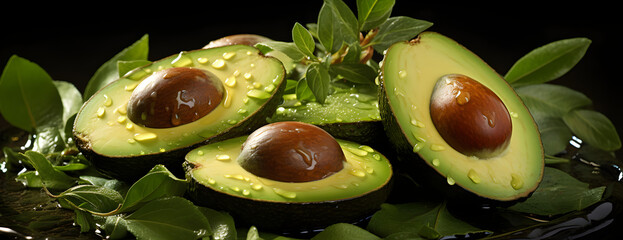 Wall Mural - Sliced avocado