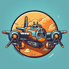 World War II fighter-bomber plane. Generative AI.