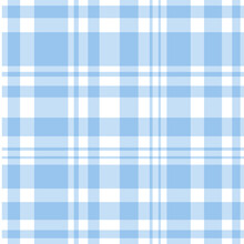 Seamless Diagonal Gingham Plaid Pattern In Pastel Sky Blue. Seamless Background Sky Blue Plaid PNG File.