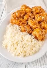 Sticker - Portion of orange chicken