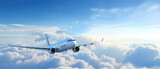 airplane in the sky on background