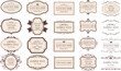 © Daniel - Vintage design elements. Old ornate labels, decorative vintage frame and retro badge. Elegant ornamental borders