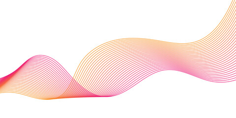 Wall Mural - Abstract flowing wave lines. Design element for technology, science, modern concept.vector eps 10