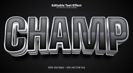 Wall Mural - Champ editable text effect in modern trend style