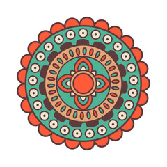 Sticker - Mandala ornament bright pattern vector graphic design element.