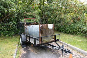 Portable live bear trap to relocate animal