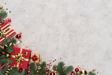 Wall Mural - Christmas Corner Border Background